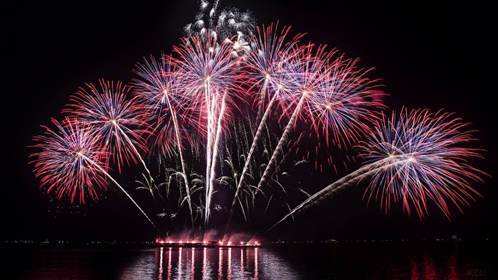 Fireworks Display Over Water