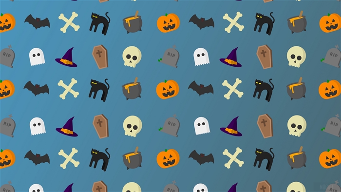 Halloween Icons Pattern 4K