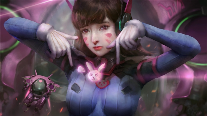 D.Va from Overwatch 4K Artwork