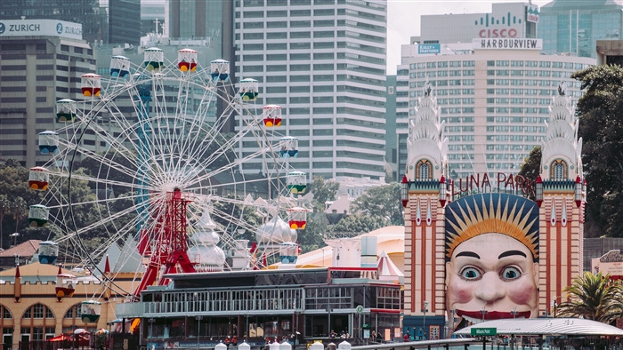 Luna Park Sydney Ferris Wheel and Entrance