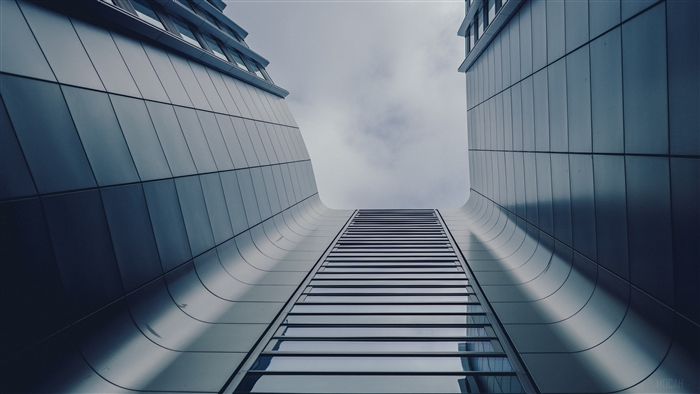 Modern architecture of a skyscraper building