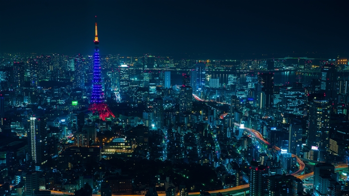 Tokyo night cityscape with Tokyo Tower
