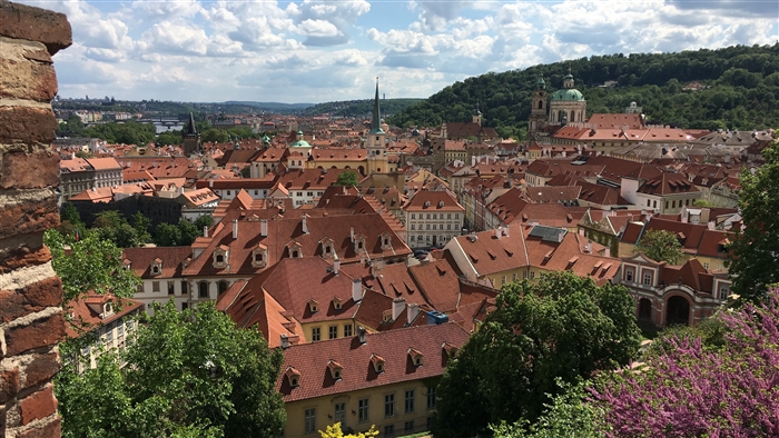 Prague Old Town view from above 4K