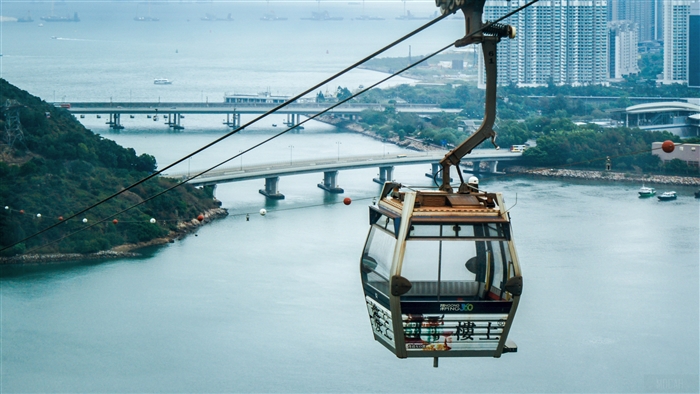 Ngong Ping 360 cable car cabin in Hong Kong