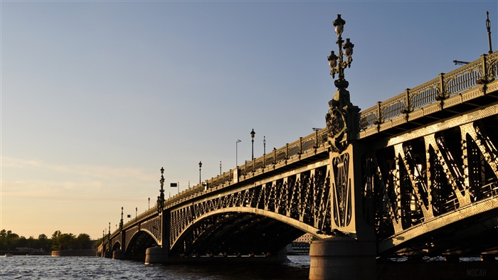 Bridge over river in St. Petersburg 4K