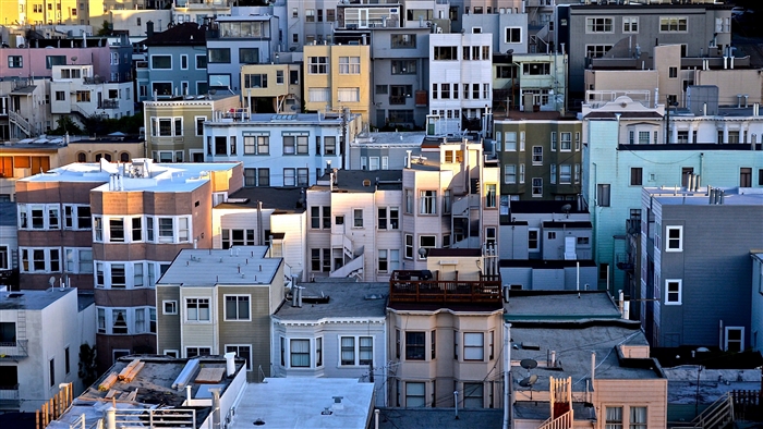San Francisco houses and buildings architecture 4K