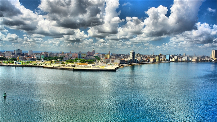 Havana cityscape and waterfront promenade, Cuba