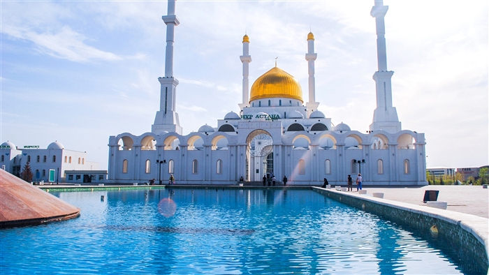 Astana Mosque Minaret Kazakhstan 4K