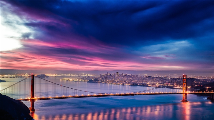 Golden Gate Bridge at Sunset in 4K