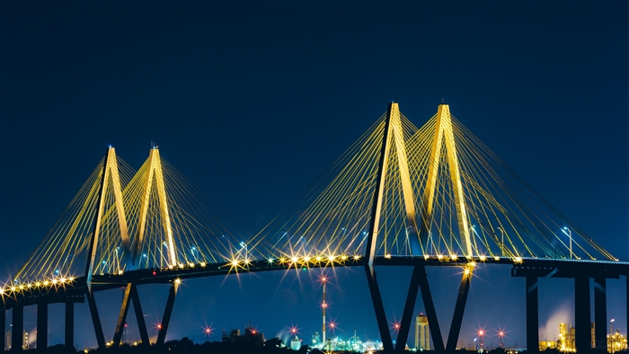 Baytown Bridge at Night 4K