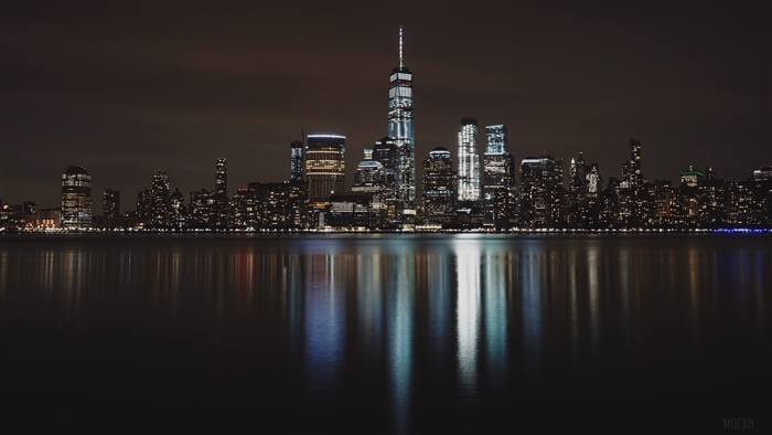 New York City Skyline at Night 4K
