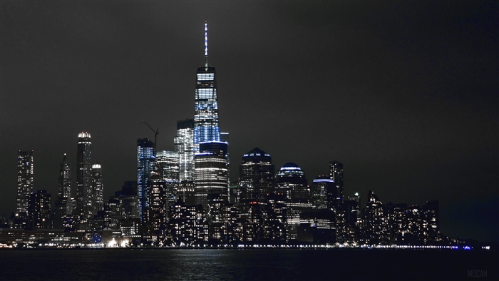 New York City Skyline at Night 4K