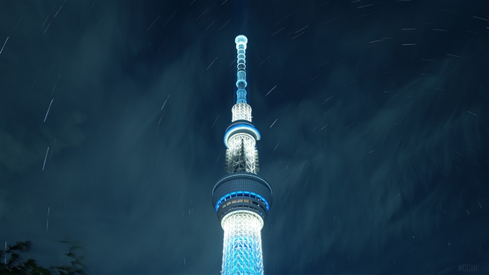 Tokyo Illuminated Tower at Night 4K