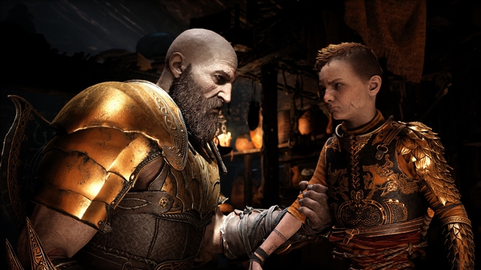 4K God of War Kratos and Atreus