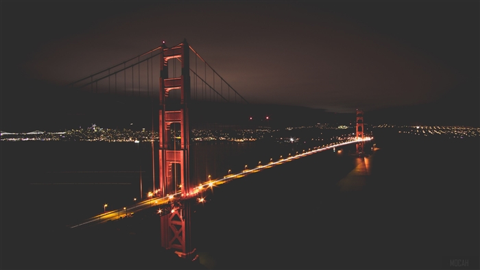 Golden Gate Bridge at Night 4K