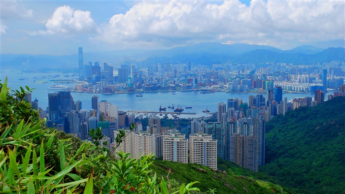 Hong Kong skyline from Victoria Peak, 4K
