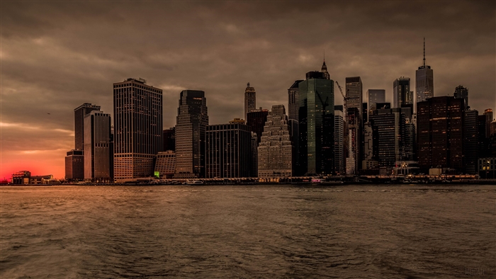 New York City Skyscrapers at Dusk 4K