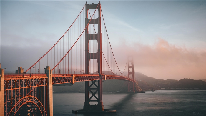 Golden Gate Bridge in Fog 4K