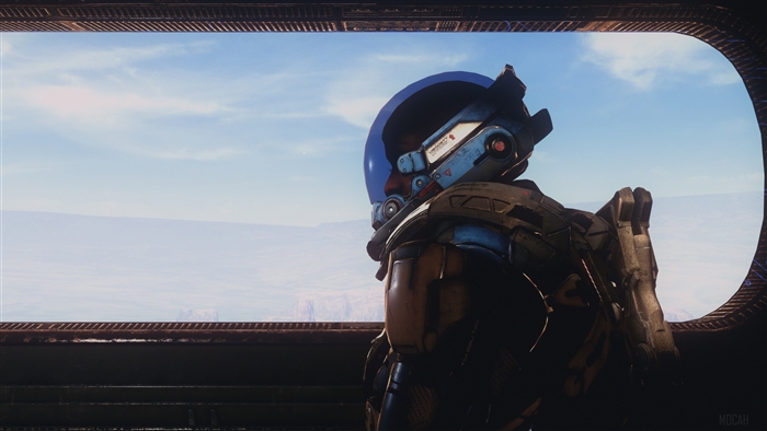 Astronaut looking out a window in Mass Effect Andromeda 4K