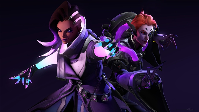 Sombra and Moira from Overwatch 4K