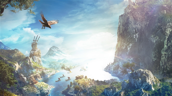 Assassin's Creed Odyssey Nature Background Key Art 4K