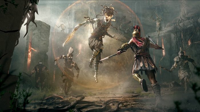 Assassin's Creed Odyssey Medusa Fight 4K