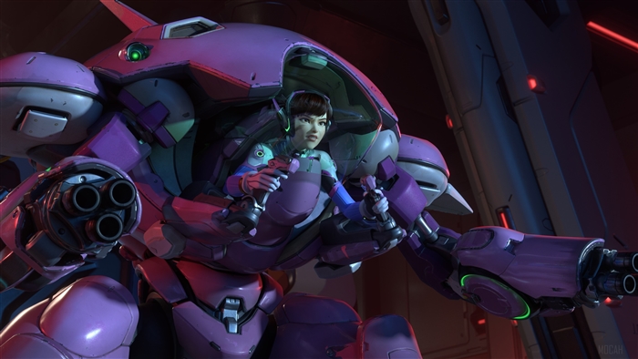 D.Va from Overwatch in her MEKA suit