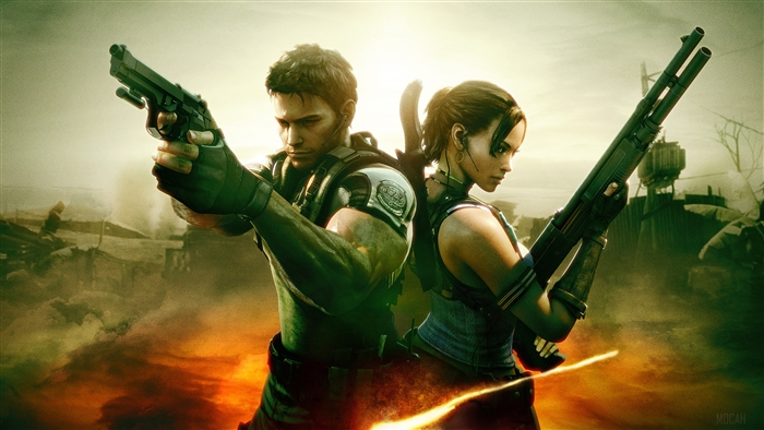 Chris and Sheva from Resident Evil 5 4K