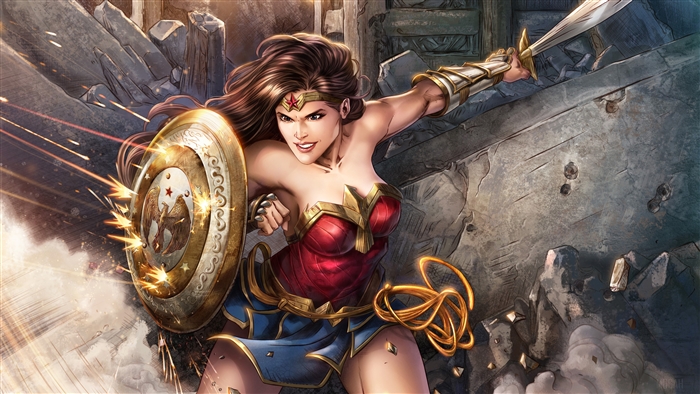 Wonder Woman in battle 4K