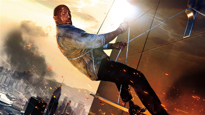Dwayne Johnson in Skyscraper 4K