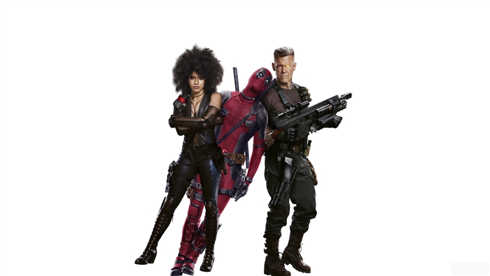 Domino, Deadpool, and Cable from Deadpool 2 4K