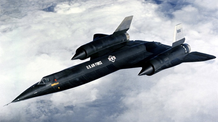 Lockheed SR-71 Blackbird U.S. Air Force aircraft in flight
