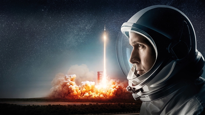 Astronaut watching rocket launch from First Man Movie 4K