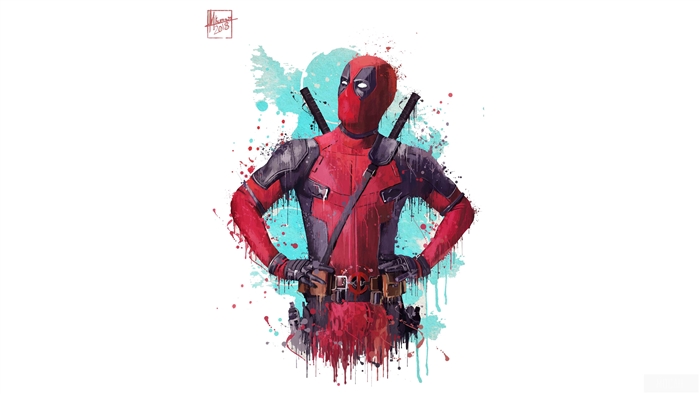 Deadpool from Marvel 2018 Movie Artwork 4K