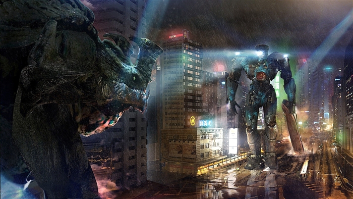 Pacific Rim Uprising Jaeger vs Kaiju Artwork 4K