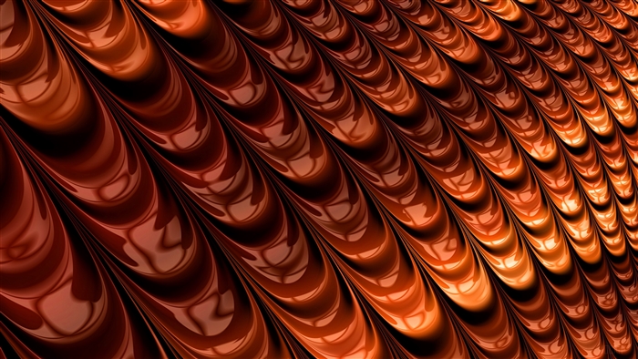 Abstract fractal pattern with orange and black colors