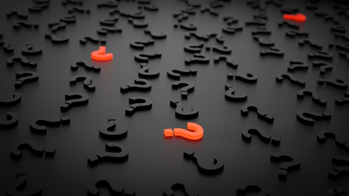 3D Question Marks 4K