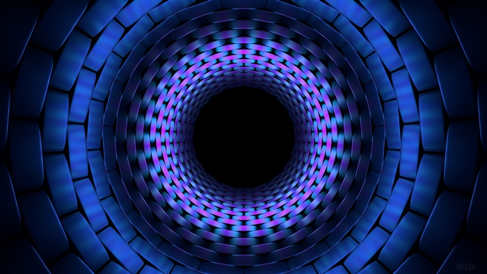 Blue and purple plexus tunnel 4K