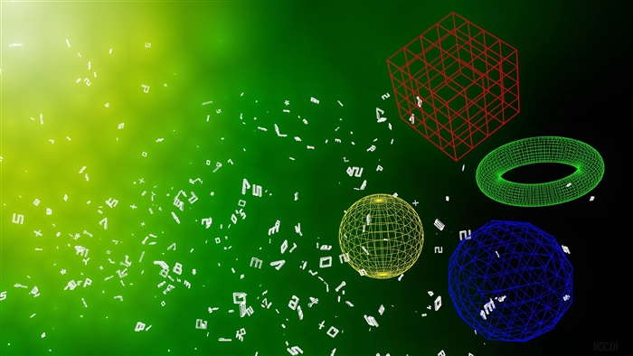 Geometric shapes and letters 4K