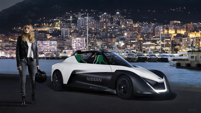 Margot Robbie and Nissan concept car in Monaco 4K