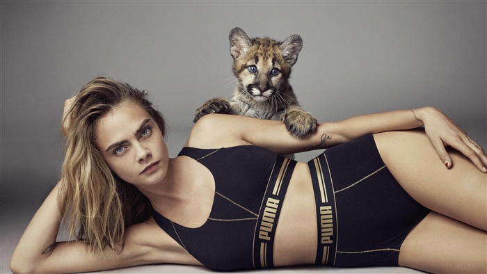 Cara Delevingne with Puma cub 4K