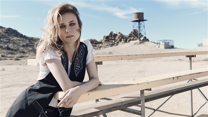 Diane Kruger in desert landscape