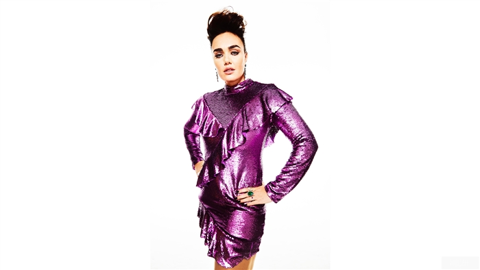 Tamara Ecclestone in a purple sequined dress
