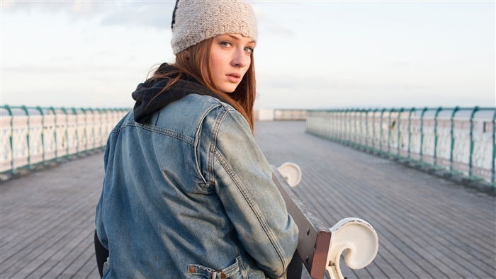 Sophie Turner on a Pier