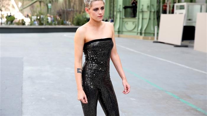 Kristen Stewart in a sequined jumpsuit