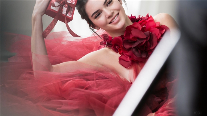 Kendall Jenner holding a gift box