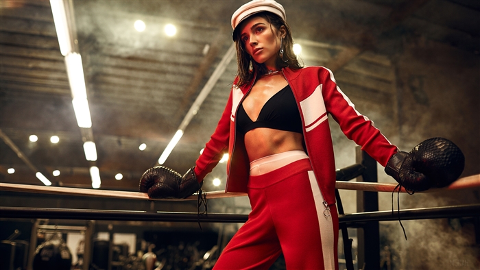 Olivia Culpo in a boxing ring 4K