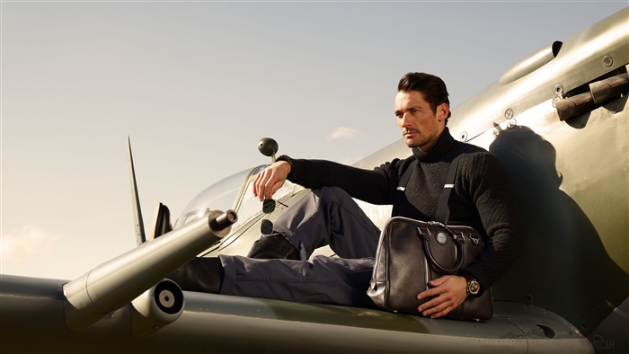 David Gandy on a Spitfire airplane 4K