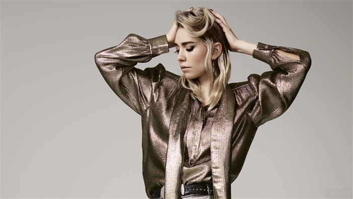 Vanessa Kirby in Metallic Shirt for Marie Claire 2019 4K