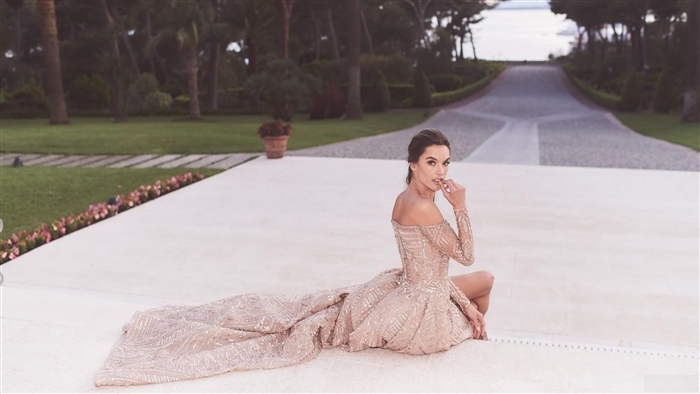 Alessandra Ambrosio in a sparkling gown